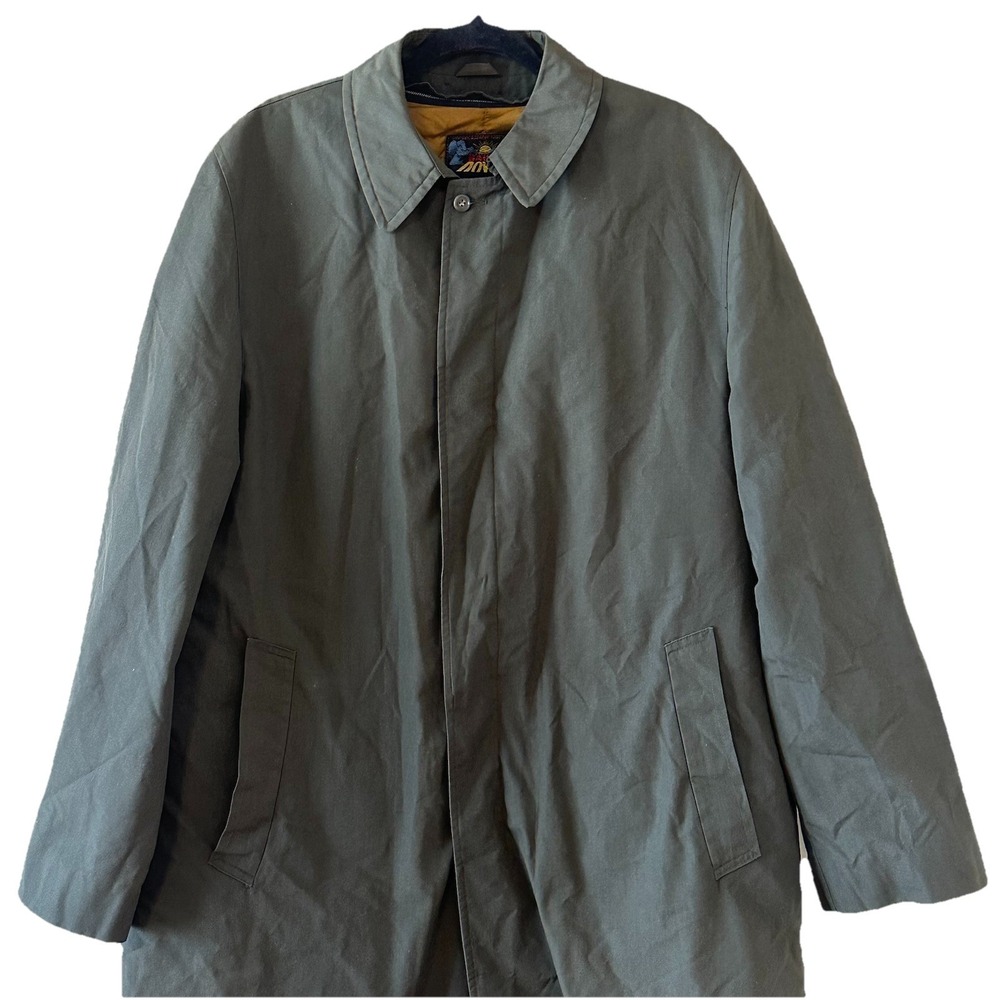 Vintage Lord Forecaster Eddie Bauer Down Trench Coat NFL Linebacker Mens 42L - Picture 2 of 16